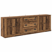 Credenza | Sideboards con cassetto 3 pcs Legno antico 210 x 35,5 x 67,5 cm