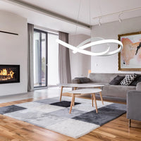 Lampada Da Soffitto Pensile Ring Moderno Led+telecomando App392-cp Bianco