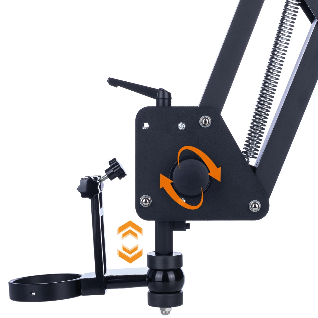 Braccio per Microscopio Stereoscopico WDMS2 – Alluminio Super Duro, Regolazione Precisa | Lunghezza 35-80 cm