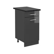 Mobiletto base per cucina R-Line Antracite lucido/Antracite 40 cm, PL Antracite Vicco