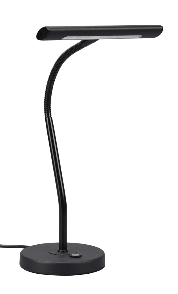 Lampada da Tavolo da Interno a LED in Metallo Nero Opaco
