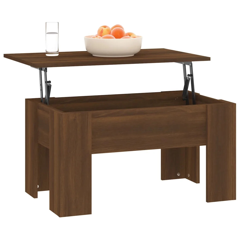 Tavolino da Salotto Rovere Marrone 79x49x41cm Legno Multistrato 819283