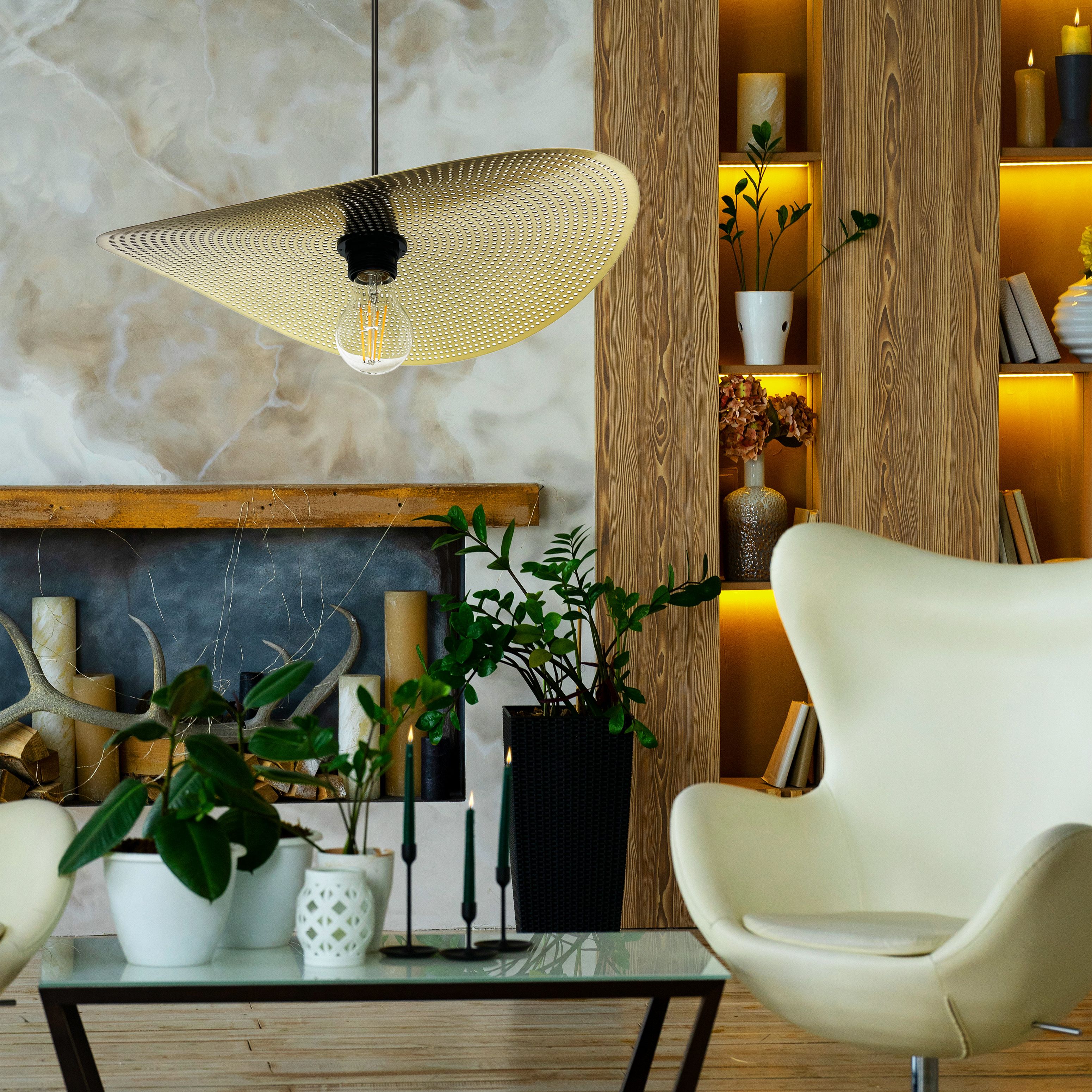 Lampada Da Soffitto APP1469-1CP Black/gold