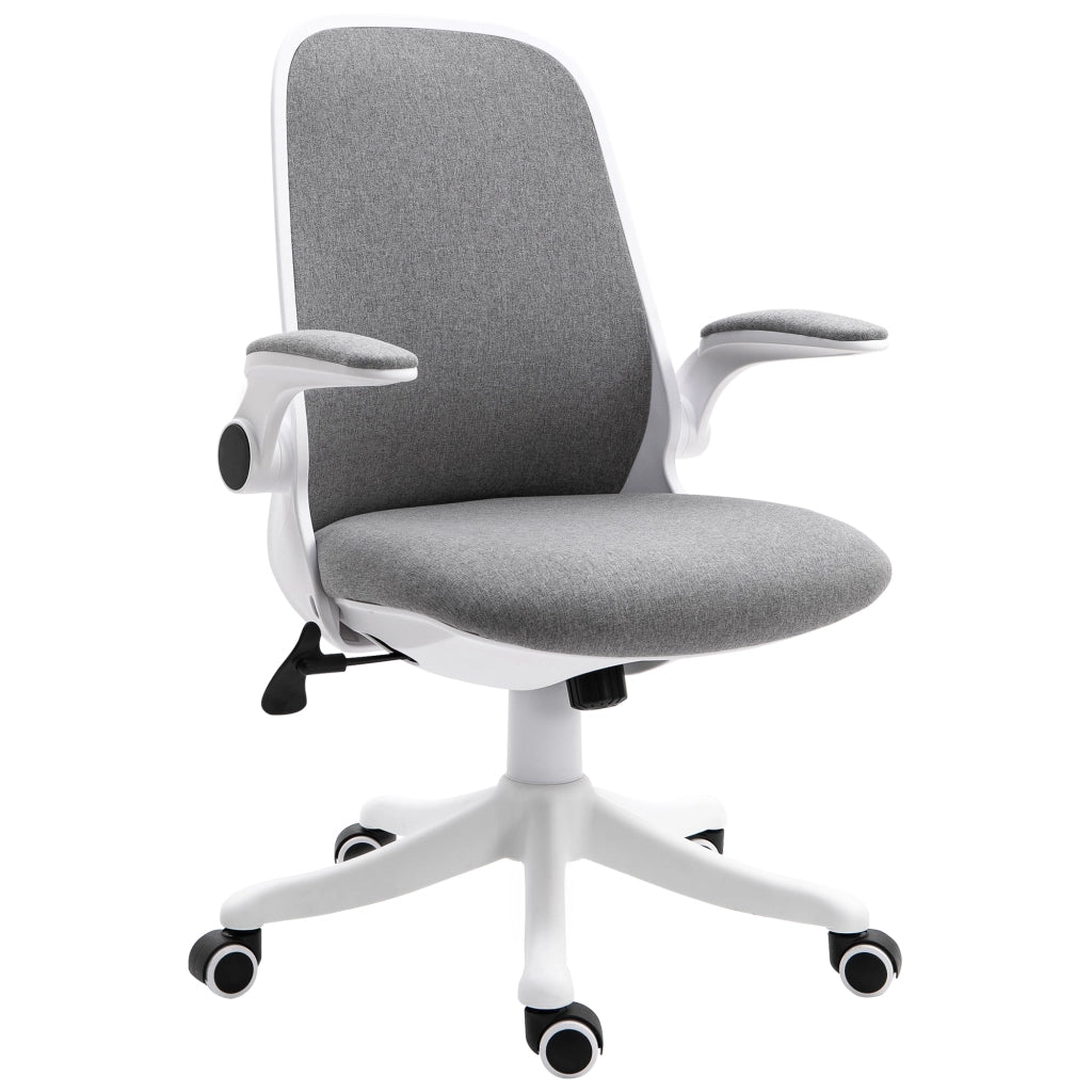 Sedia da ufficio girevole con schienale basculante e braccioli ¨C Minimal ¨C Grigio 62,5x60x94-104 cm