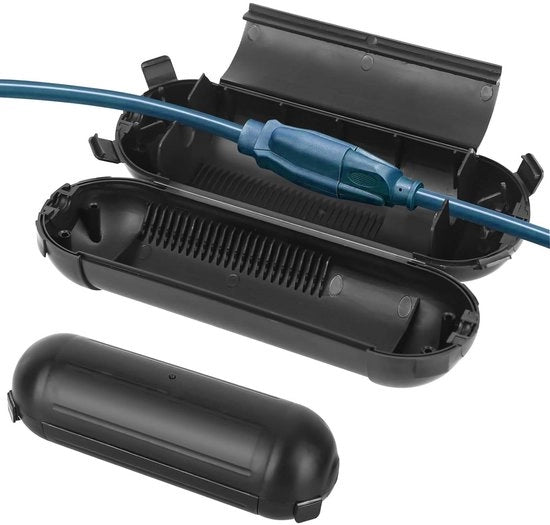 Boxe di protezione per cavi IP44 acqua e pioggia resistente per uso all'aperto - protezione contro umidità e acqua - protezione stuzzo - prolunga cavo - accessori per elettricità esterna - decorazioni per giardino