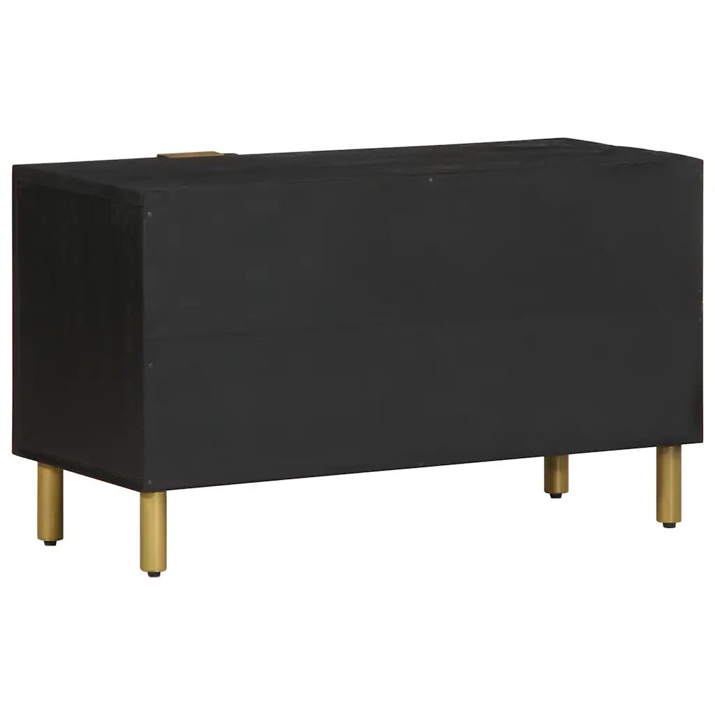 vidaXL Mobile Porta TV Nero 80x33x46 cm in Legno Multistrato