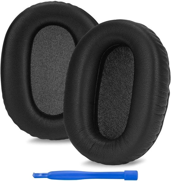 Orecchini sostitutivi per cuffie - Orecchini per cuffie - Pelle proteica - Nero - Orecchie - Compatibili con WH-XB900N - Adatti per cuffie da testa...