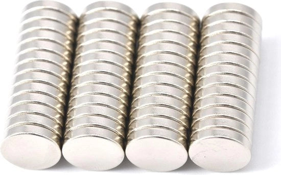 Magnetodi neodimio 10x2 mm - 52 pezzi con alta attrazione