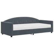 Divano letto | Sof¨¤ letto | Letto singolo con Materasso Grigio Scuro 90x200 cm in Velluto