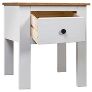 Comodino Bianco 46x40x57 cm in Legno di Pino Panama Range 282693