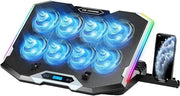 Portatile per giochi con sistema di raffreddamento a 8 ventilatori, ventilatore portatile per sistemi di raffreddamento