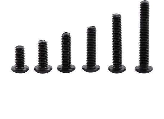 Bolti a testa 250 pezzi - Acciaio galvanizzato - Viti di fissaggio - Bulloni - Tre teste opzionale - Ideale per progetti di fai da te - Accessori di fissaggio