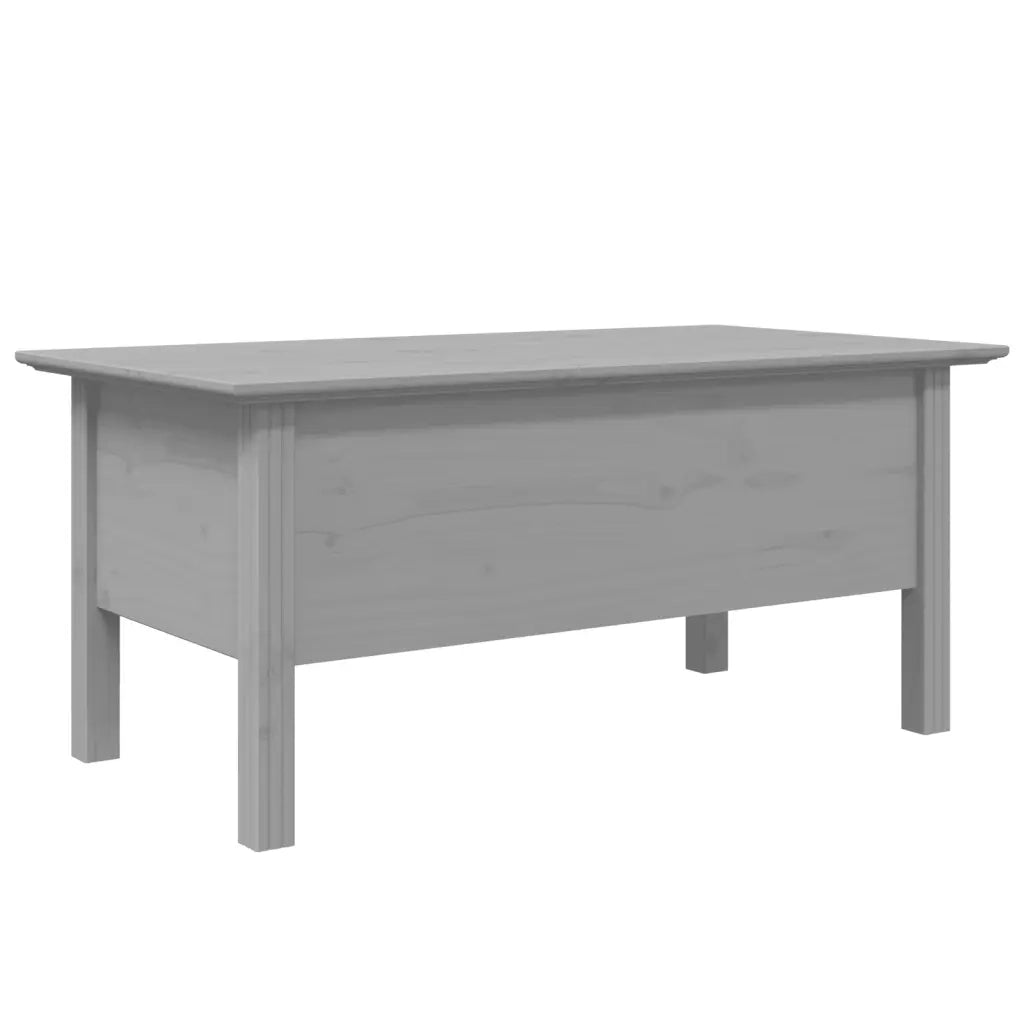 Tavolino da salotto | Tavolino da caff¨¨ | Tavolino da Soggiorno BODO 100x55x46cm Legno Massello Pino Grigio