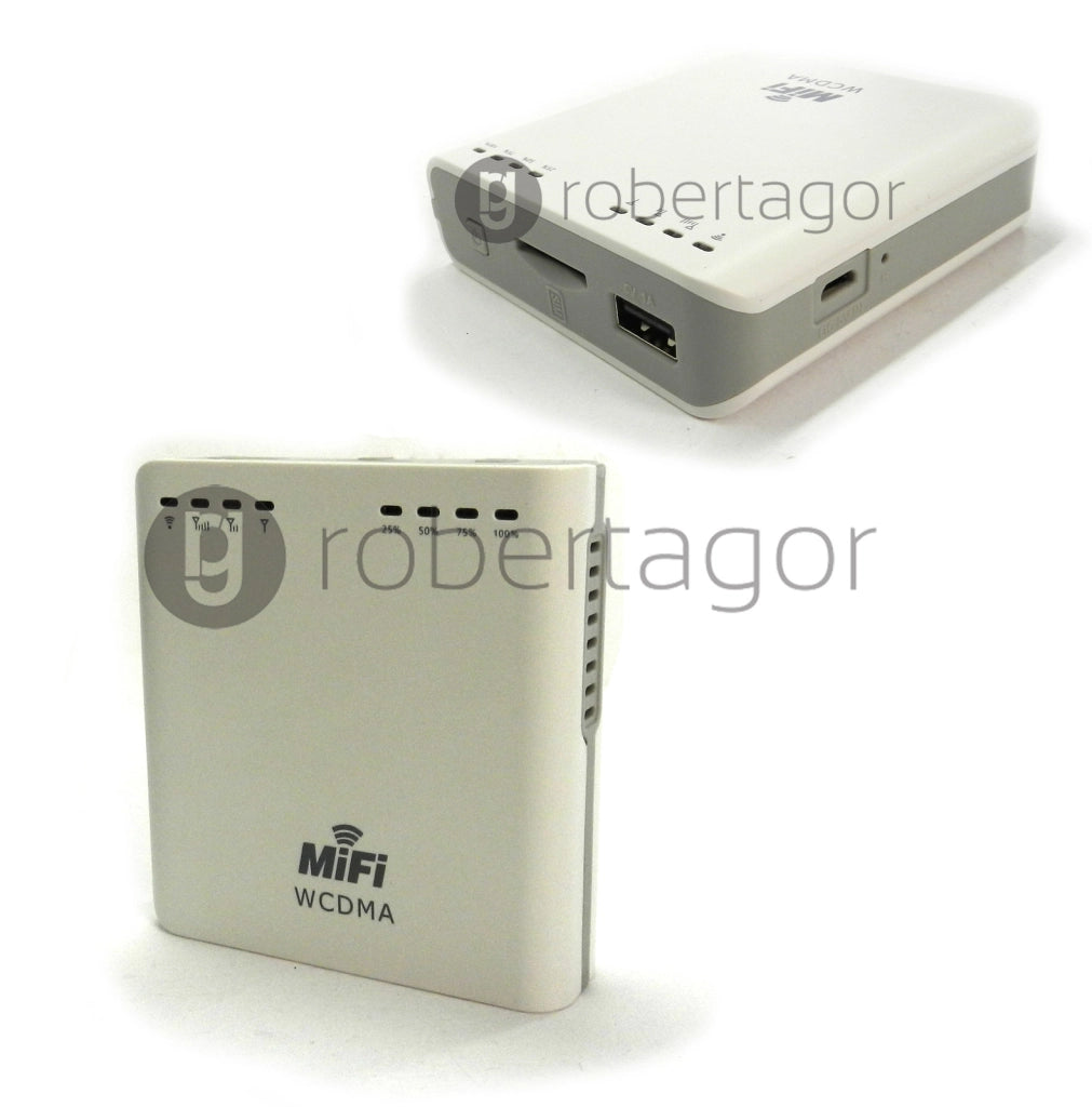 WIRELESS MODEM WIFI ROUTER 3G PORTATILE POWERBANK 5600mA SUPPORTA SIM WCDMA UMTS