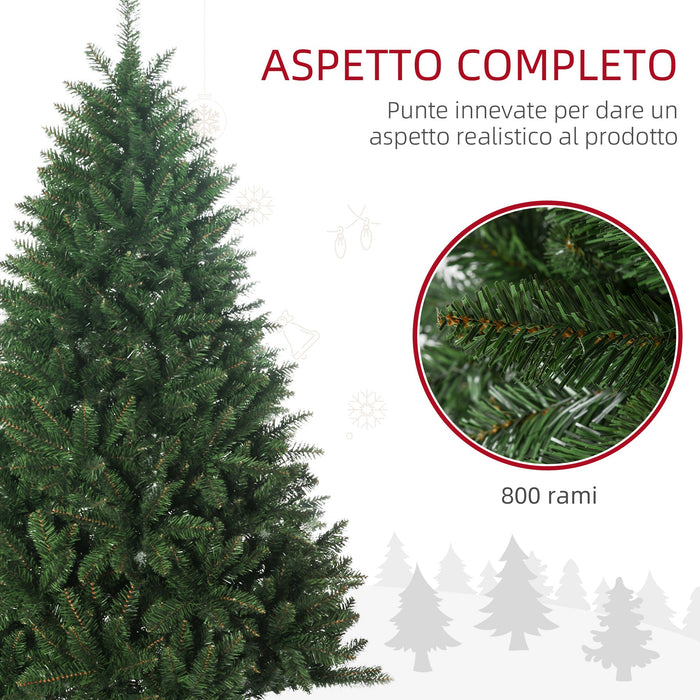Albero di Natale Artificiale 180 cm 800 Rami Verde