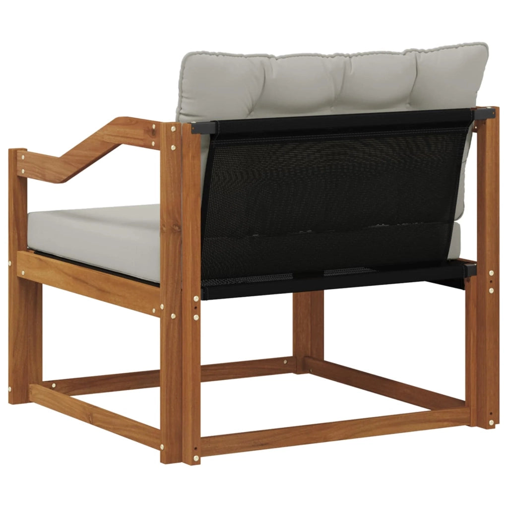 Set di divani da esterno-Sofa da giardino Legno di Acacia Massello e Textilene 330066