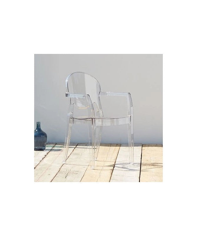 Poltrona Igloo- set da 4 -policarbonato Made in Italy SCAB DESIGN - trasparente fume' 183