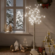 Albero Natale 156 LED 1,5m Salice Bianco Freddo Interno Esterno 332955