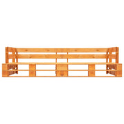 Divano da giardino a 2 Posti su Pallet in Legno Marrone ambra 277449