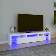 Mobile Porta TV con Luci LED Bianco 200x36,5x40 cm 3152810