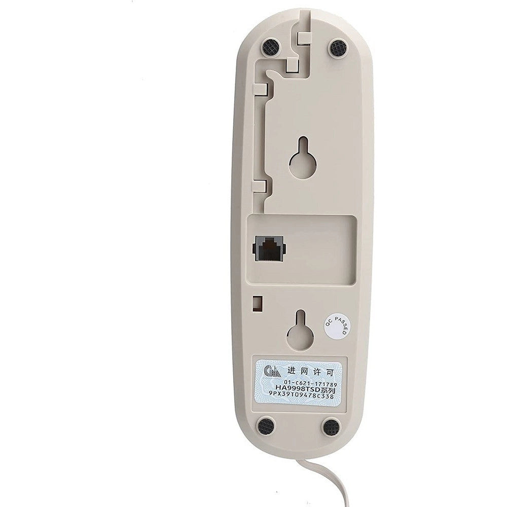 Trade Shop - Mini Telefono Fisso Con Filo Linea Fissa Classico Da Parete Ufficio Famiglia -