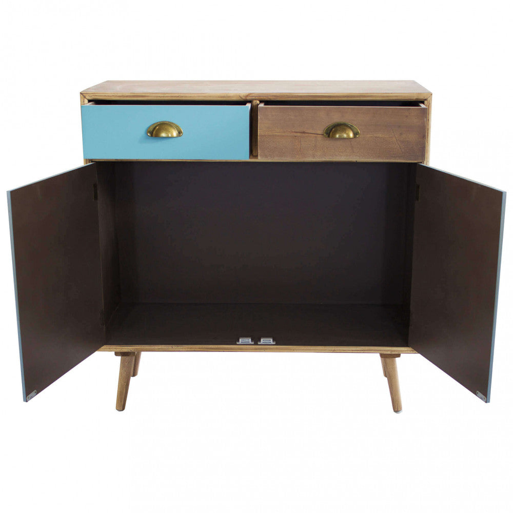 Mobiletto Surrey 80x35x83 h cm in Legno Multicolor