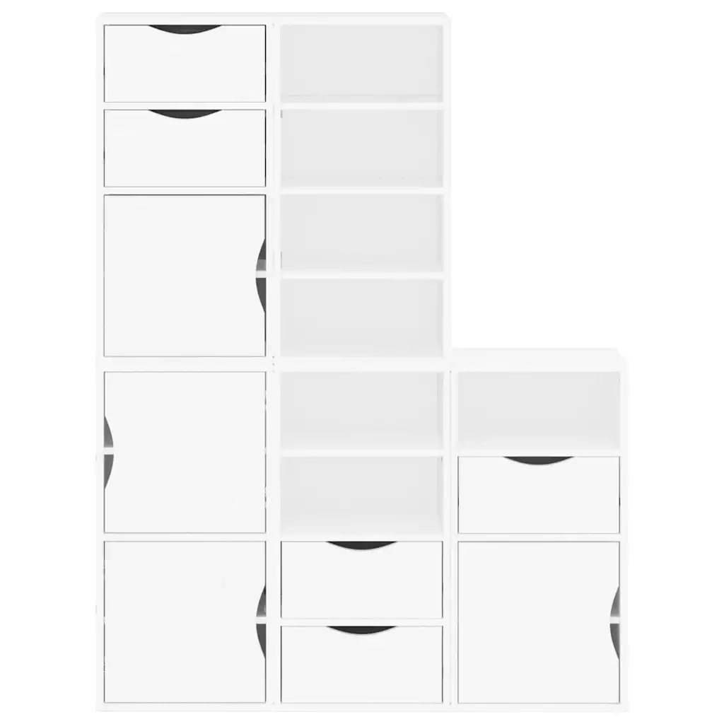 Armadietti Laterali 5 pz ODDA Bianco 40x24x79 cm Legno di Pino 3365363