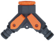 Utilia ATTACCO A RUBINETTO A 2 VIE  mis. 3/4F 24.00 pz