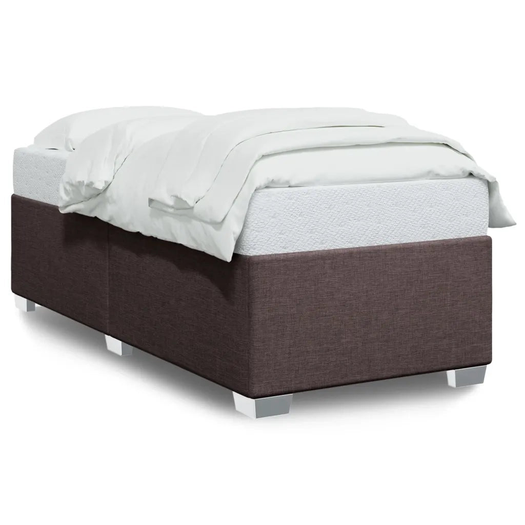 Giroletto senza Materasso Marrone Scuro 100x200 cm Tessuto