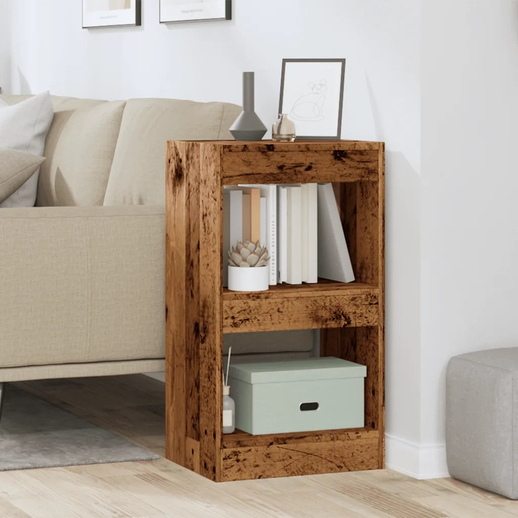 Libreria Divisorio-Scaffale per Libri-Mobile di Stoccaggio in Legno Vecchio 40x30x72 cm