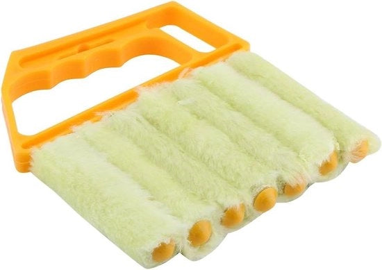 Pulitore di Polvere per Tende e Persiane - Pennello per Pulire le Finestre - Progettato per la Pulizia Sostenibile - Microfibra.