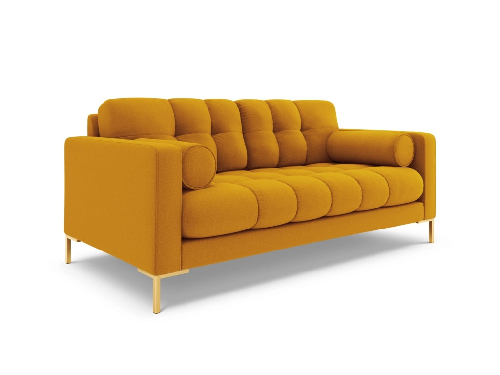 Cosmopolitan Design - Divano "Bali" 3 posti in tessuto strutturato giallo 
