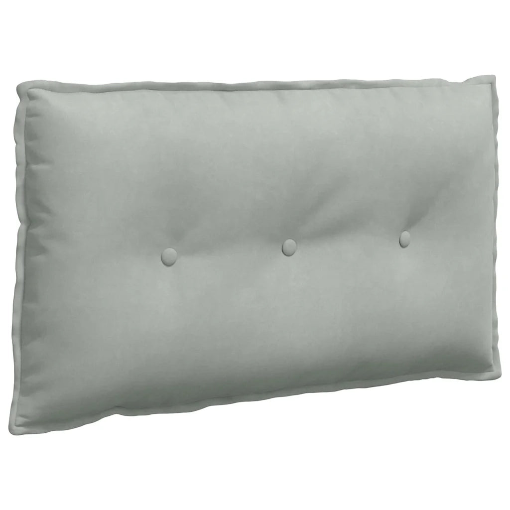 Cuscino per Schiena | Cuscino dorsale Grigio chiaro 80 x 50 cm Tessuto in Cords