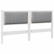 Testiera | Testata imbottita con Testiera | Testata Bianco 150 cm Pino massello