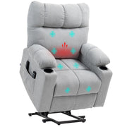 Poltrona Relax Alzapersona ¨C Xylo ¨C Reclinabile Elettrica con Telecomando Grigio Chiaro 144x91x88