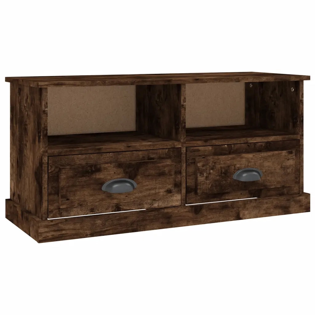 Mobile Porta TV Rovere Fumo 93x35,5x45 cm in Legno Multistrato 816469