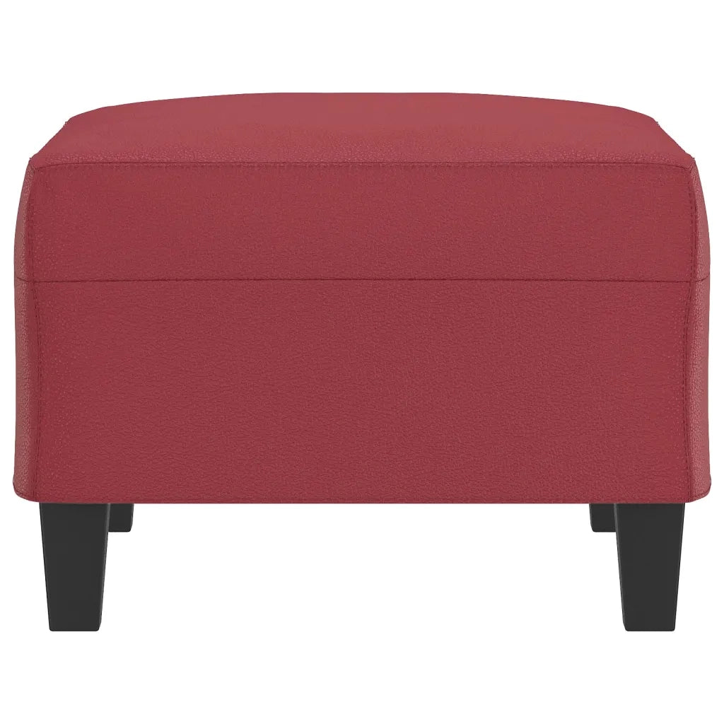 Poggiapiedi Rosso Vino 70x55x41 cm in Similpelle