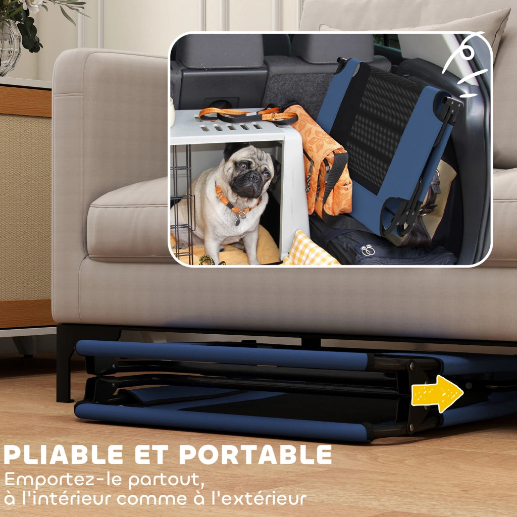 Letto per cani pieghevole in rete ¨C zephmum ¨C 107x61x20 blu scuro