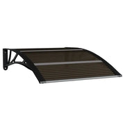 Pensilina per porta nera 100x75 cm in policarbonato CFW9124780