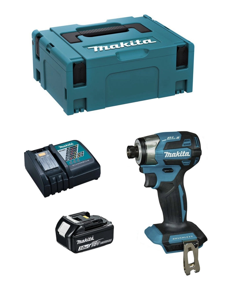 Avvitatore ad Impulsi MAKITA DTD173RFJ1 (1 x 3,0 Ah + DC18RC + MAKPAC 2)