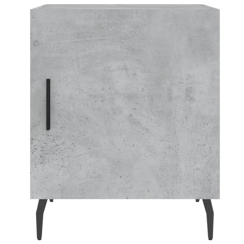 Comodini 2 pz-Set di 2 Tavolino da notte Grigio Cemento 40x40x50 cm in Legno Multistrato 342661