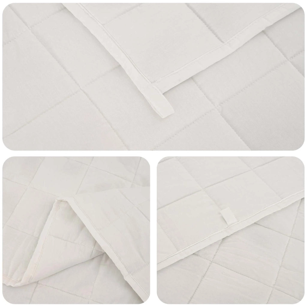 Coperta Ponderata Bianco 152 x 203 cm 7 kg 100% Cotone 205T 3442927