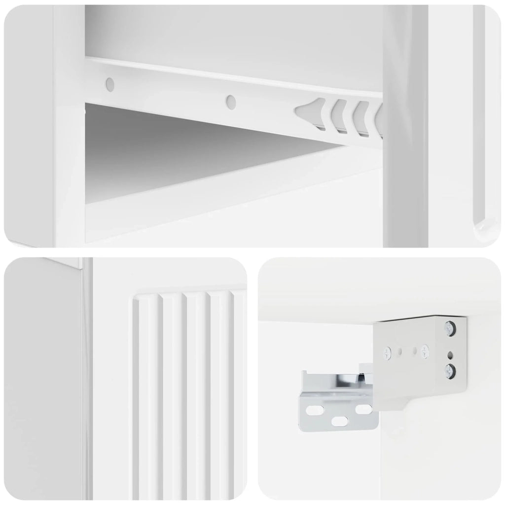 Armadio da Notte 2 pcs Bianco Lucido 49 x 34,5 x 20 cm 897944