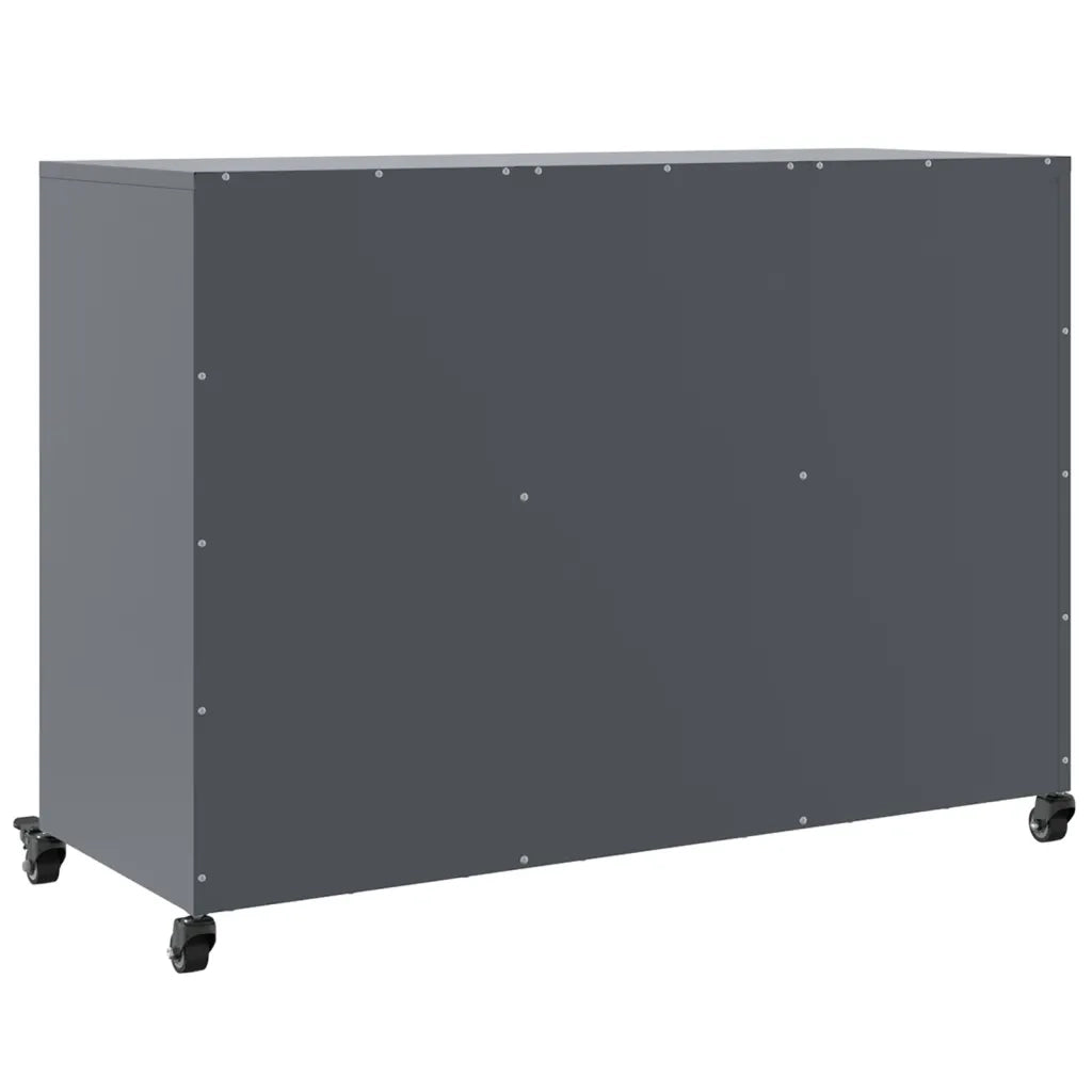 Credenza | Madia | Buffet da pranzo | Armadio da pranzo Antracite 100,5x39x72 cm in Acciaio
