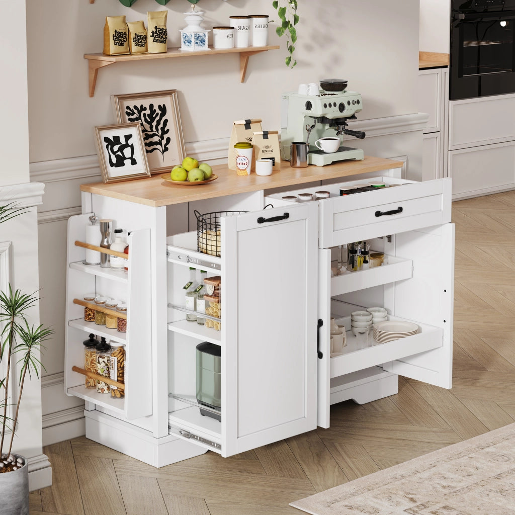 Credenza Moderna 3 Ante e Cassetto con Ripiani ¨C Xylo ¨C Bianco