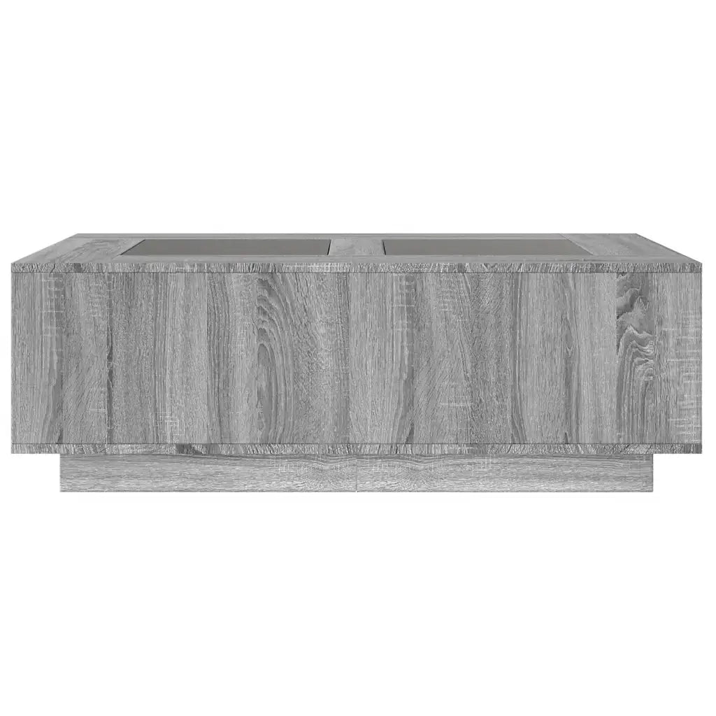 Tavolino da Salotto con LED Infinity-Tavolino da soggiorno Rovere Sonoma 116x69x40 cm 395882