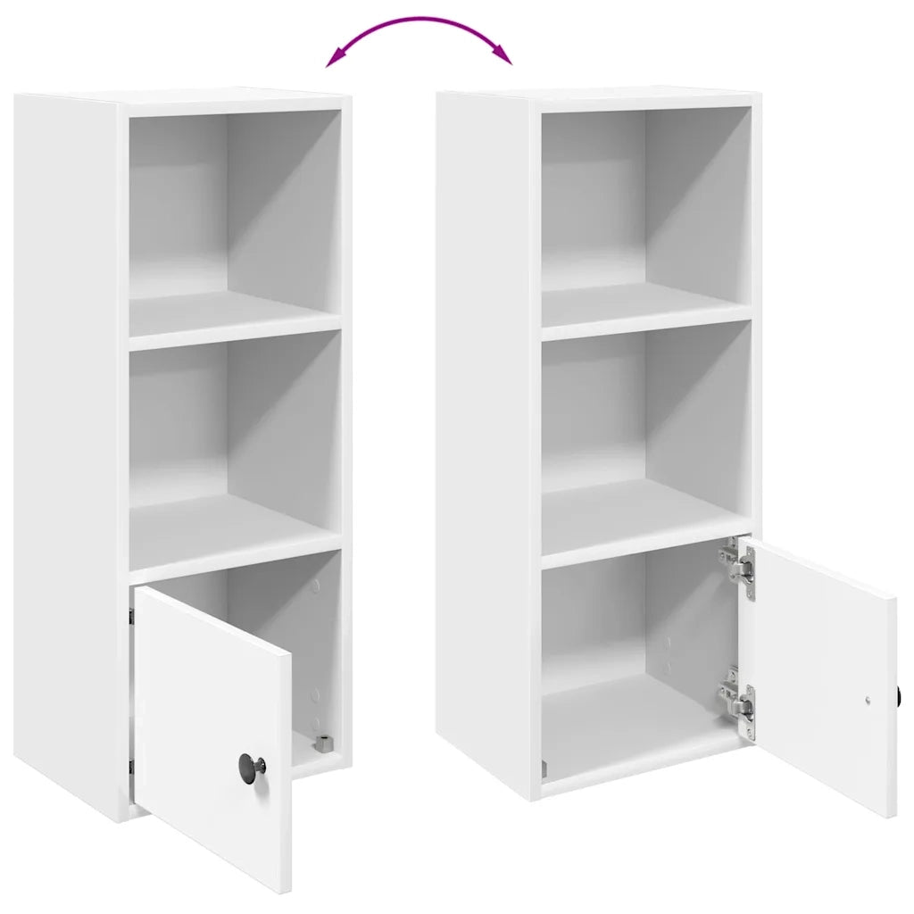 Libreria Bianca 31x24x77 cm in Legno Multistrato