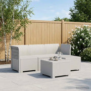 Divano da giardino 4 posti aspetto rattan PP Bianco 3443924