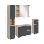 Vicco Set mobili bagno Sonoma 4 parti