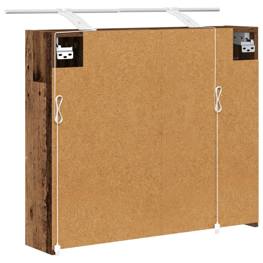 Mobiletto per specchio da bagno Legno vecchio 889181